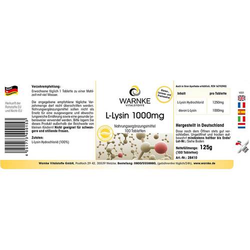 L-Lysin 1000 mg Tabletten - 2