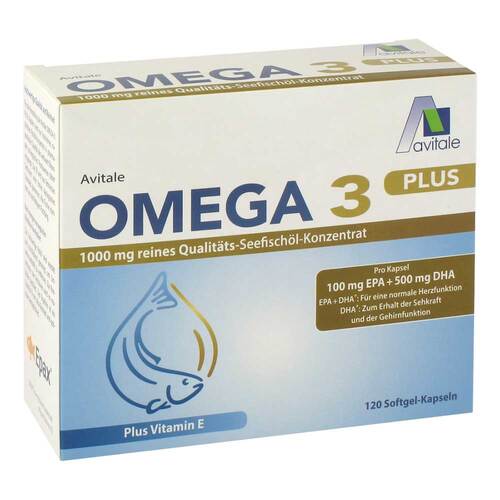 Omega-3 plus 1.000 mg DHA 500 mg / EPA 100 mg + Vitamin E  - 1