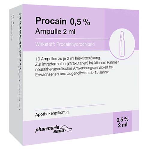 Procain 0,5% Injektionsl&ouml;sung Ampulle 2 ml - 1