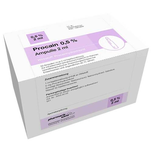 Procain 0,5% Injektionsl&ouml;sung Ampulle 2 ml - 1