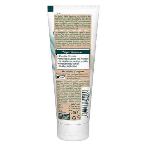 Kneipp Hydro Handcreme Aloe Vera - 2