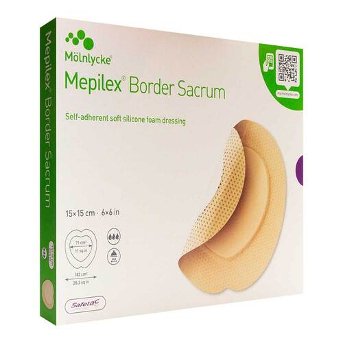Mepilex Border Sacrum Schaumverband 15x15 cm steril - 1