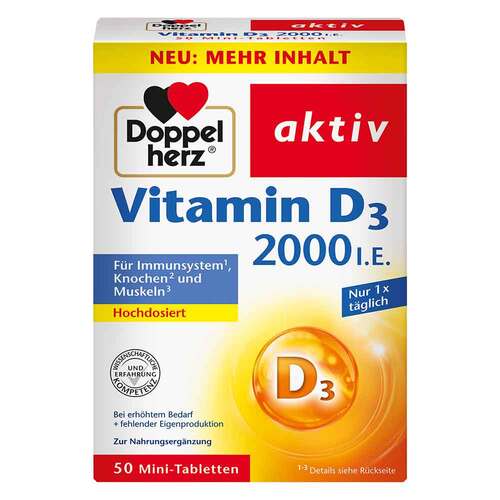 Doppelherz Vitamin D3 2000 I.E. Tabletten - 1