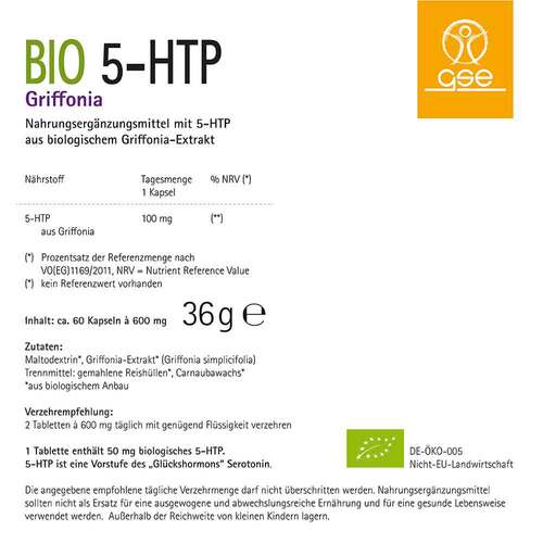 5-Htp Griffonia Tabletten Bio - 3