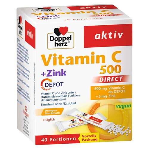 Doppelherz Vitamin C 500 + Zink Depot Direct Pellets - 1