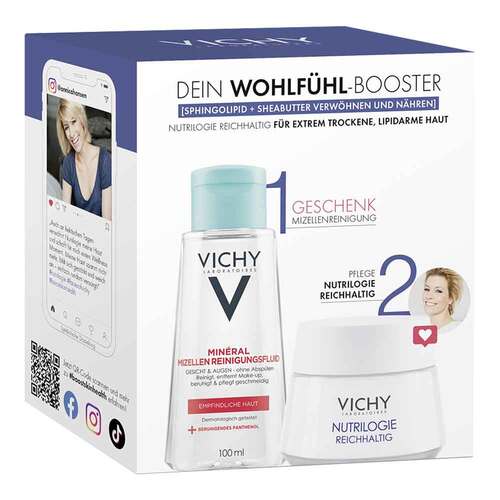 Vichy Nutrilogie reichhhaltig f&uuml;r extrem trockene Haut + PT Mizelle Coffret - 1