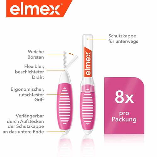 Elmex Interdentalb&uuml;rsten Iso Gr&ouml;&szlig;e 0 0,4 mm rosa - 2