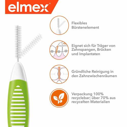 Elmex Interdentalb&uuml;rsten Iso Gr&ouml;&szlig;e 5 0,8 mm gr&uuml;n - 3