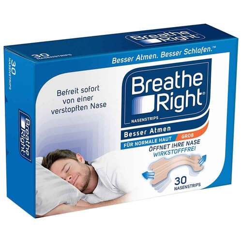 Besser Atmen Breathe Right Nasenpflaster gro&szlig; beige - 1