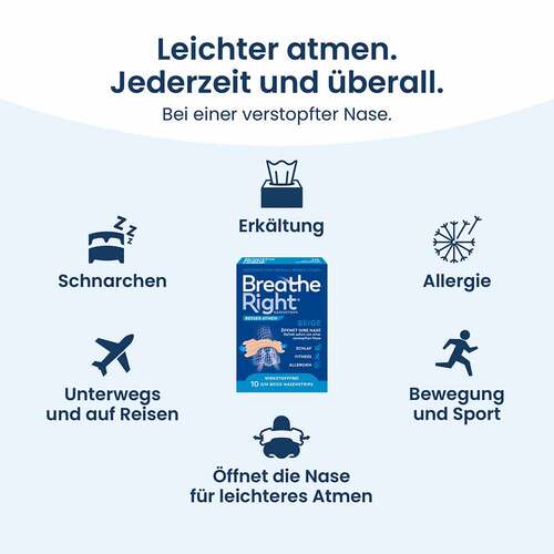 Besser Atmen Breathe Right Nasenpflaster gro&szlig; beige - 4