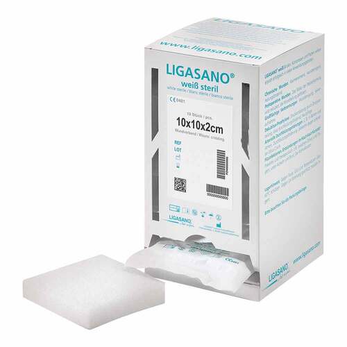 Ligasano wei&szlig; Verband 2x10x10 cm steril - 1