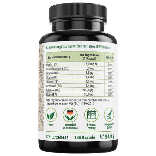 Virisolis Vitamin B-Komplex Forte 6-Mon.vegan Kapseln  - 2