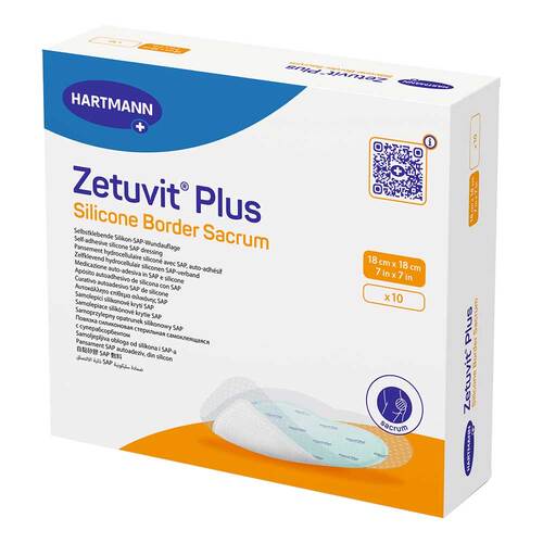 Zetuvit Plus Silicone Border Sacrum 18x18 cm - 1
