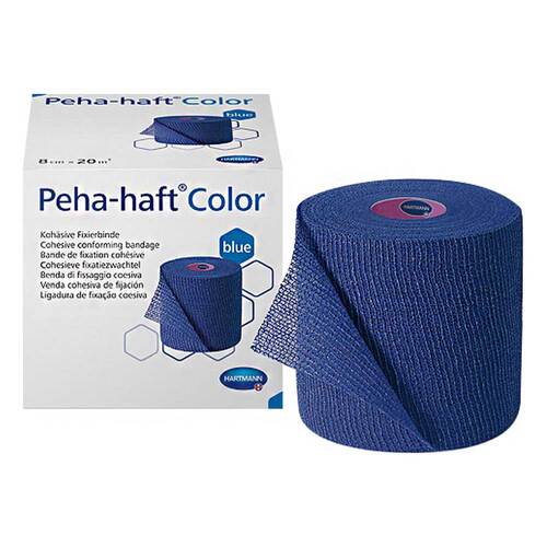 Peha-Haft Color Fixierbinde latexfrei 6 cmx21 m blau - 1