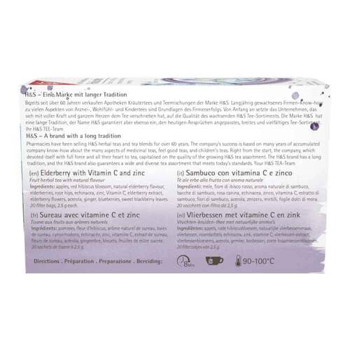 H&S Holunder mit Vitamin C und Zink Filterbeutel - 2