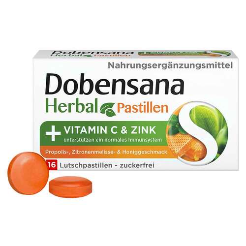 Dobensana Herbal Honiggeschmack Vitamin C &amp; Zink Pastillen - 1