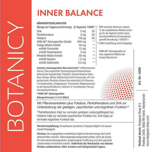 Botanicy Inner Balance mit Ashwagandha Ksm-66 Kapseln - 5