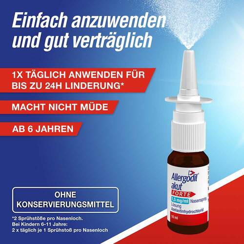 Allergodil akut FORTE Nasenspray mit Azelastin - 5