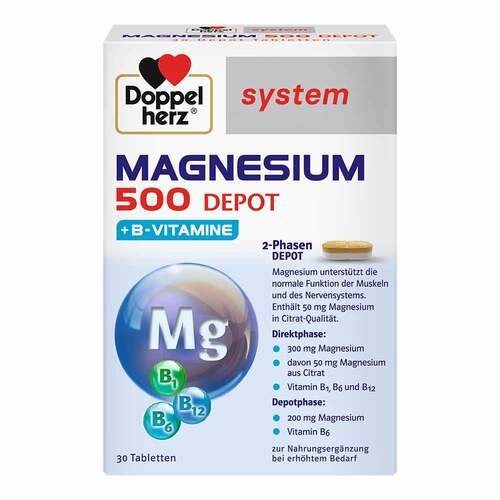 Doppelherz Magnesium 500 Depot system Tabletten - 1