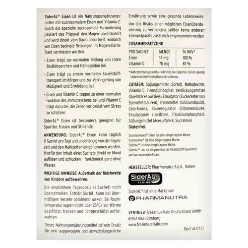 Sideral Eisen 14 mg Cola Sachets Granulat - 3