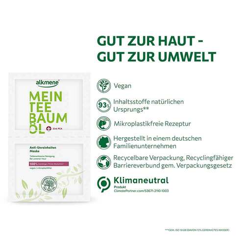 Alkmene Mein Teebaum&ouml;l Anti-Unreinheiten Maske - 4