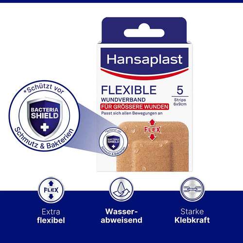 Hansaplast FLEXIBLE Wundverband 6x9 cm Strips - 2