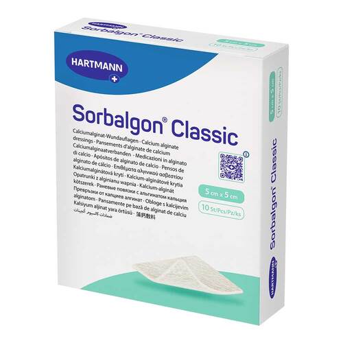 Sorbalgon Classic 5x5 cm Calciumalginat-Kompresse - 1
