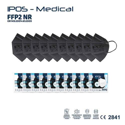 IPOS FFP2-Atemschutzmaske schwarz - 3