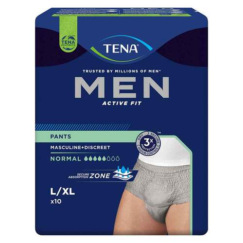 TENA® MEN ACTIVE FIT Pants Normal grau L/XL bei Inkontinenz - 1