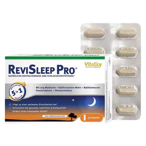 Revisleep Pro Schlafunterst&uuml;tzung mit Melatonin Kapseln  - 1