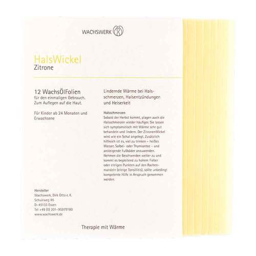 Halswickel Zitrone Wachswerk - 2