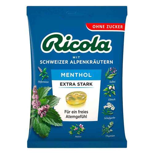 Ricola ohne Zucker Beutel Menthol extra stark Bonbons - 1