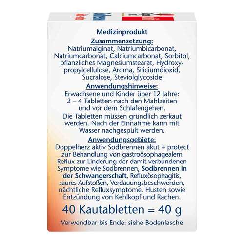 Doppelherz Sodbrennen akut + protect Kautabletten - 3