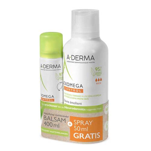 A-Derma Exomega Control Balsam + Spray Promo-Kit - 1