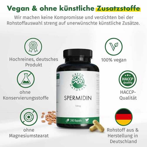 Green Naturals Spermidin 1,6 mg vegan Kapseln - 3