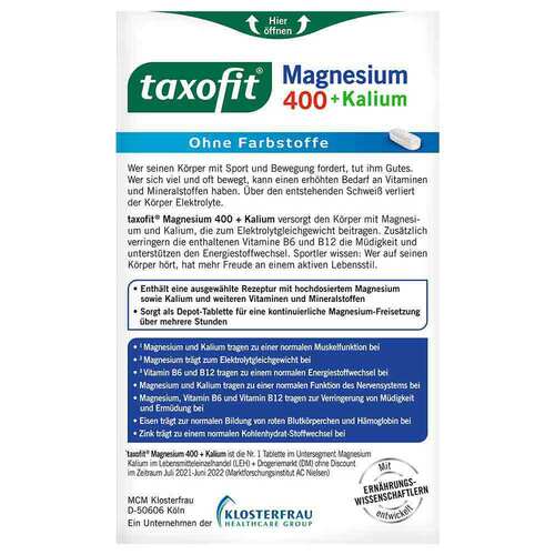 Taxofit Magnesium 400 + Kalium Depot Tabletten - 3