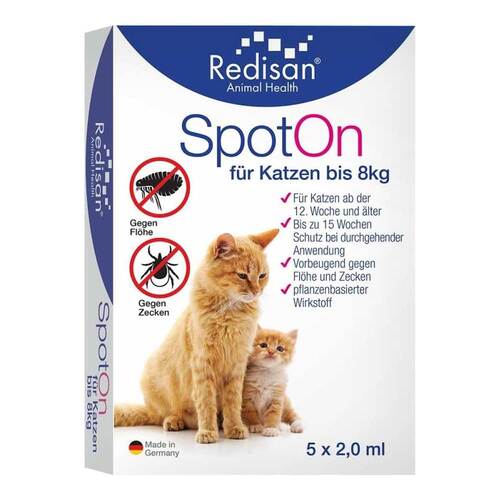Redisan Spot-on gegen Zecken + Fl&ouml;he f&uuml;r Katze bis 8 kg - 1