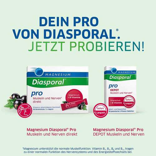 Magnesium Diasporal pro B-Vitamin-Komplex Muskeln + Nerven direkt Direktgranulat  - 6