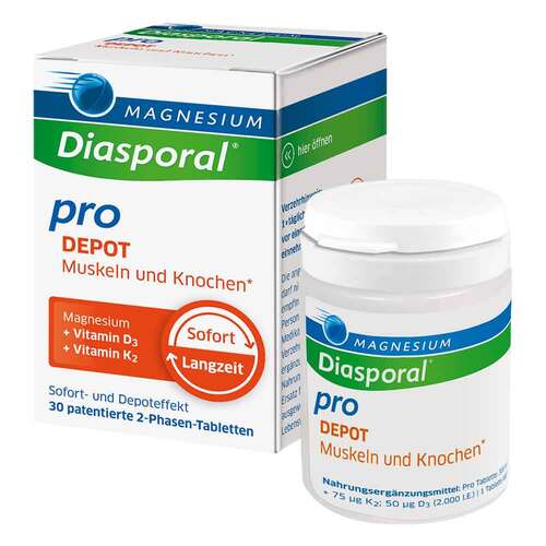 Magnesium Diasporal pro D3 + K2 Depot Muskel + Knochen Tabletten - 1