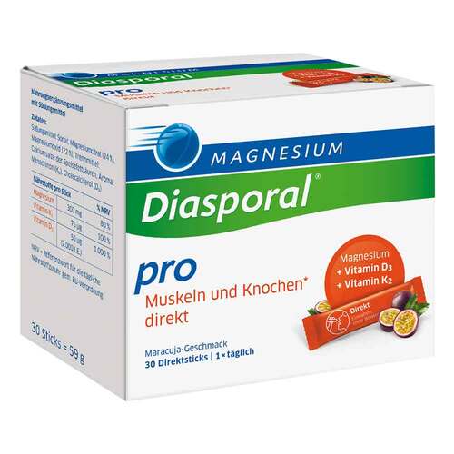 Magnesium Diasporal pro D3 + K2 Muskeln + Knochen direkt Direktgranulat - 1