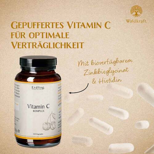 Vitamin C-Komplex Zink Histidin vegan Kapseln Erdling - 4
