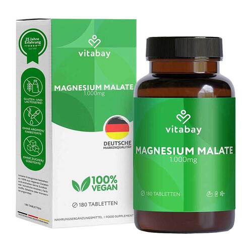 Magnesium Malate 1000 mg vegan hochdosiert Tabletten  - 1
