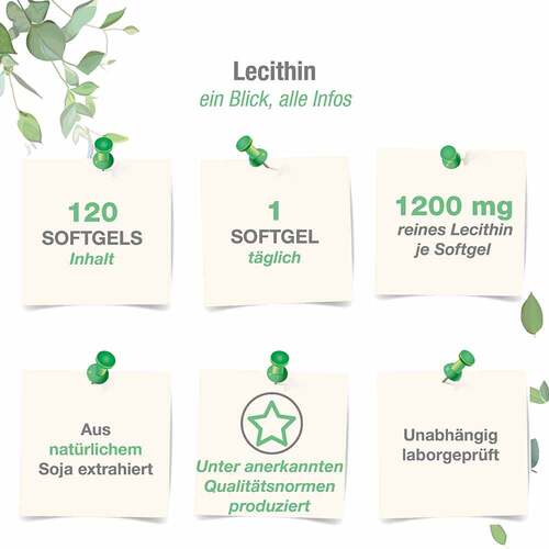 Lecithin 1200 mg Sojalecithin + Vitamin E vegan Weichk. - 3