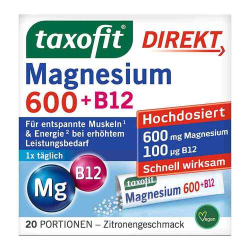 Taxofit Magnesium 600 + B12 Direkt Granulat - 1