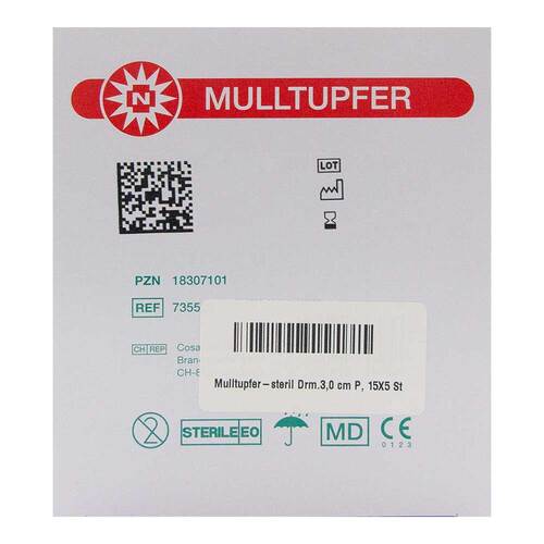 Mulltupfer-steril Drm.3,0 cm P5 - 2