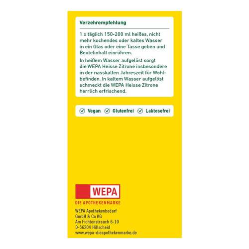 Wepa hei&szlig;e Zitrone + Vitamin C Pulver - 3