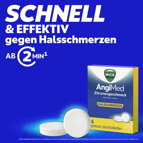 WICK Angimed Zitronengeschmack 5 mg / 1 mg Lut.-Tab. - 2