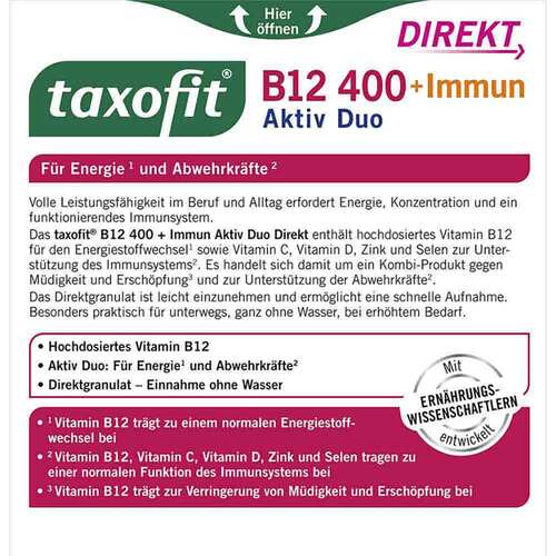 Taxofit B12 400 + Immun Direkt Granulat - 3