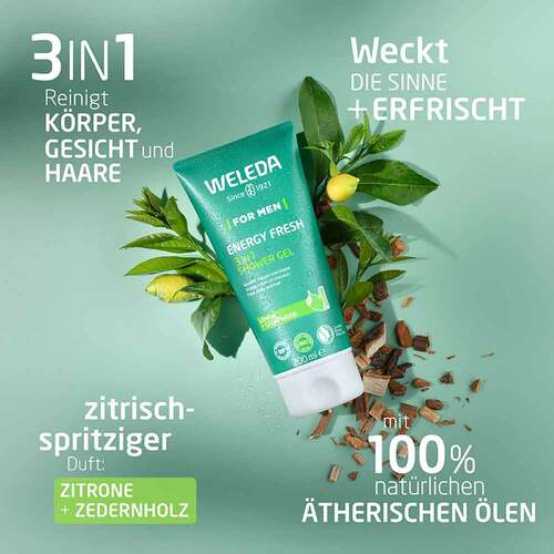 Weleda for Men Energy Fresh 3in1 Shower Gel - 3