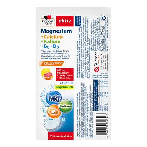 Doppelherz Magnesium + Calcium + Kalium Brausetabletten  - 2